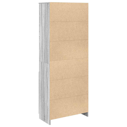 Hoge kast 70x35x180 cm bewerkt hout grijs sonoma eikenkleurig