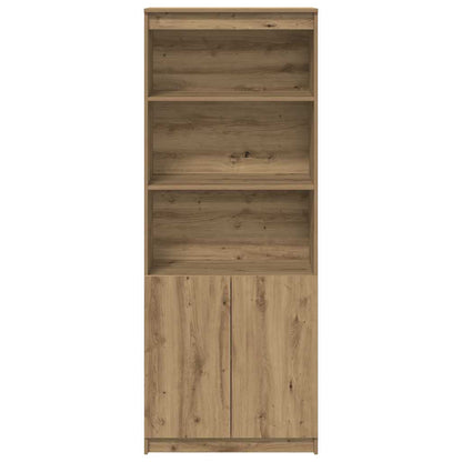 Highboard 70x35x180 cm spaanplaat ambachtelijk eikenkleurig