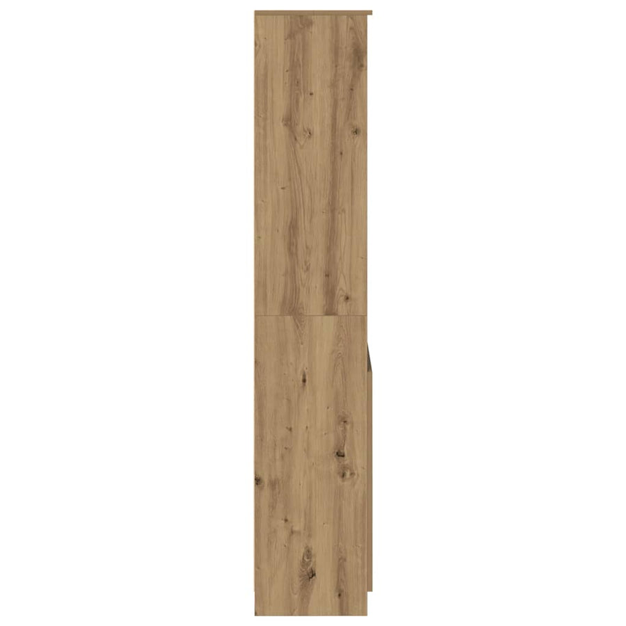 Highboard 70x35x180 cm spaanplaat ambachtelijk eikenkleurig