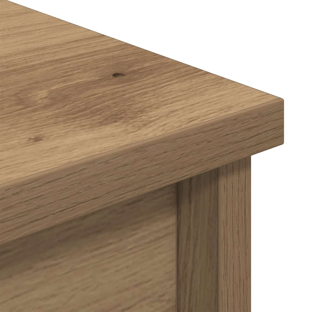 Highboard 70x35x180 cm spaanplaat ambachtelijk eikenkleurig