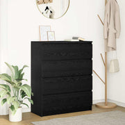 Dressoir 80x35x99 cm spaanplaat zwart eiken