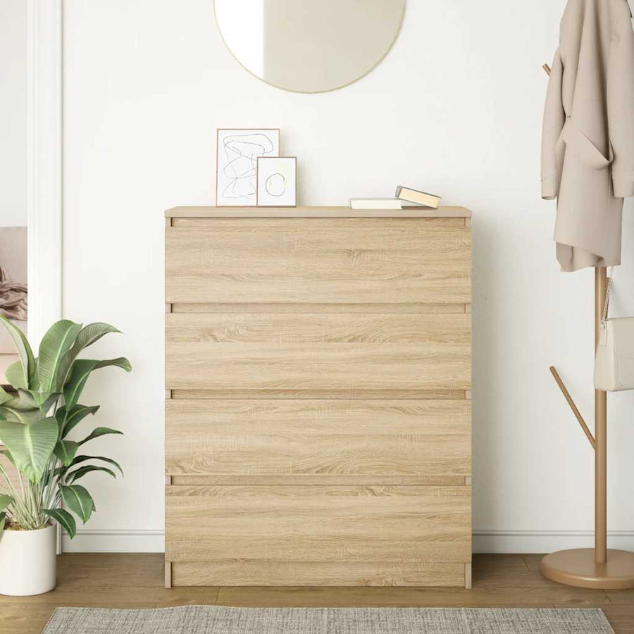 Dressoir 80x35x99 cm spaanplaat Sonoma eikenkleurig