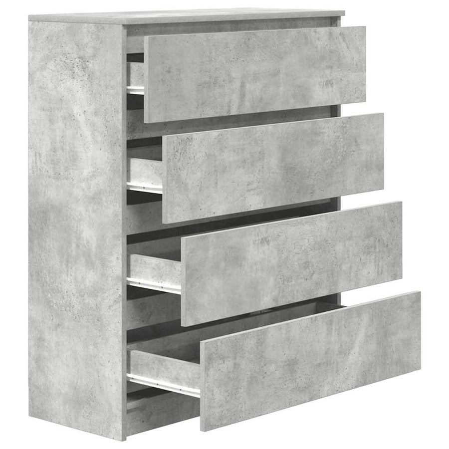 Dressoir 80x35x99 cm spaanplaat betongrijs