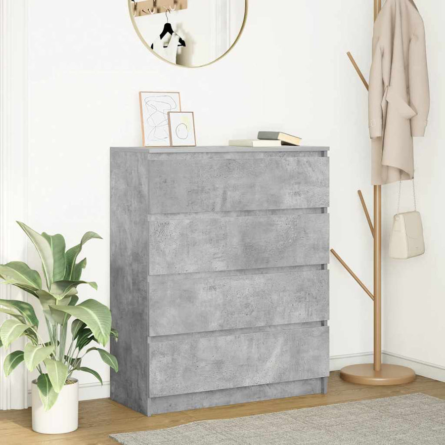 Dressoir 80x35x99 cm spaanplaat betongrijs