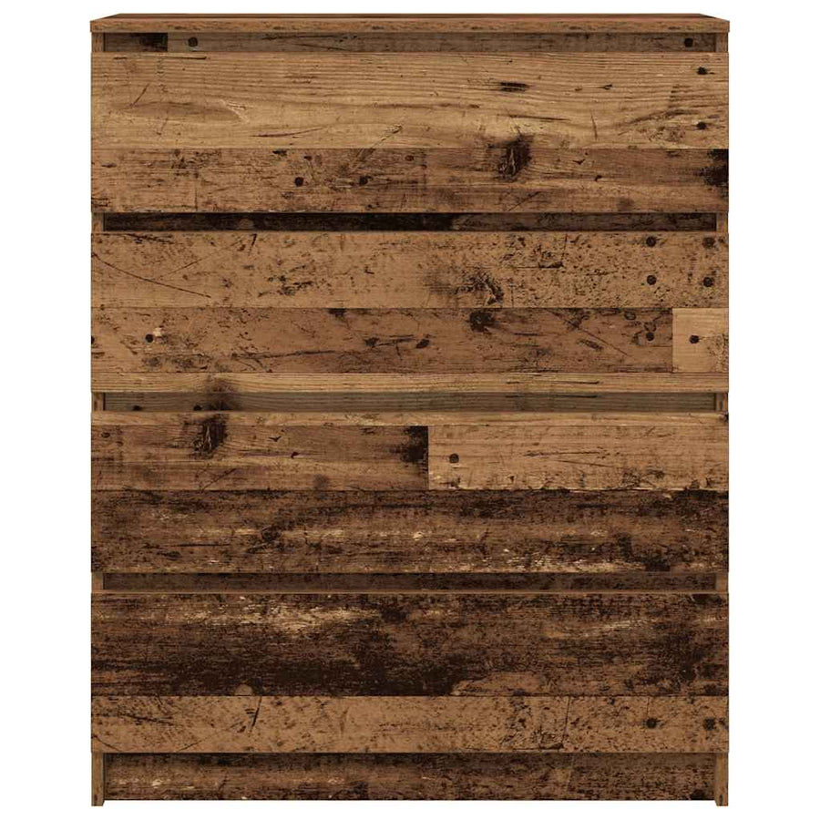 Dressoir 80x35x99 cm spaanplaat oud hout