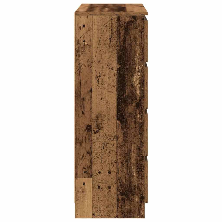 Dressoir 80x35x99 cm spaanplaat oud hout