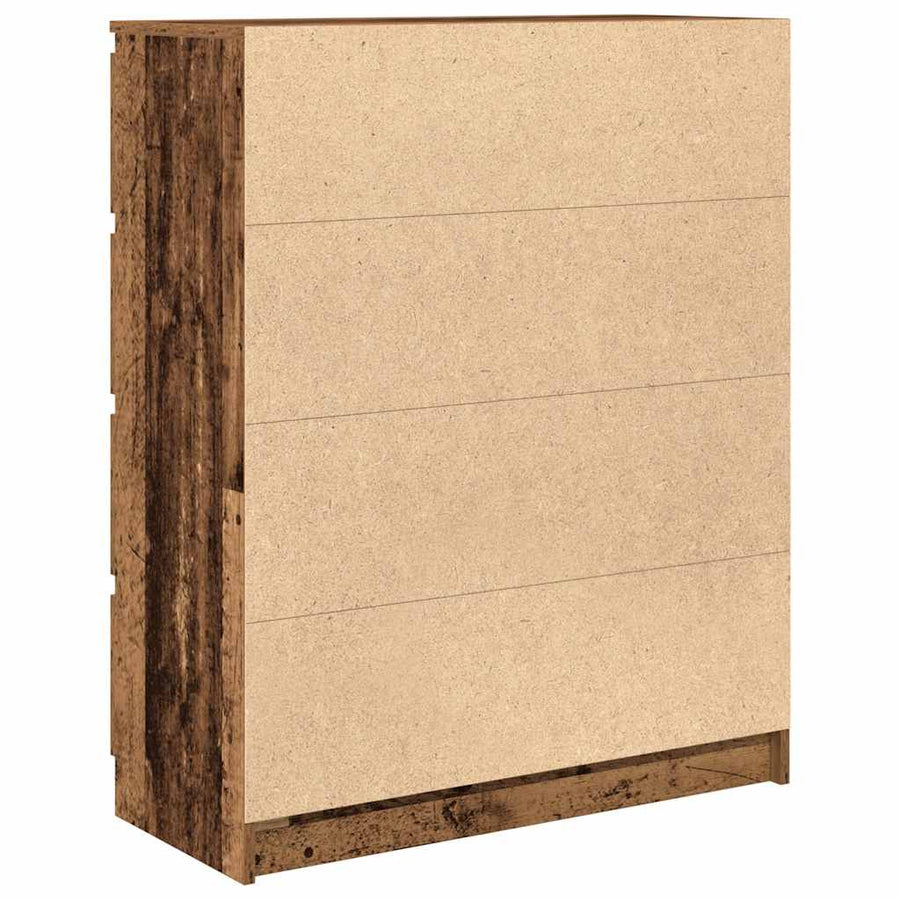 Dressoir 80x35x99 cm spaanplaat oud hout