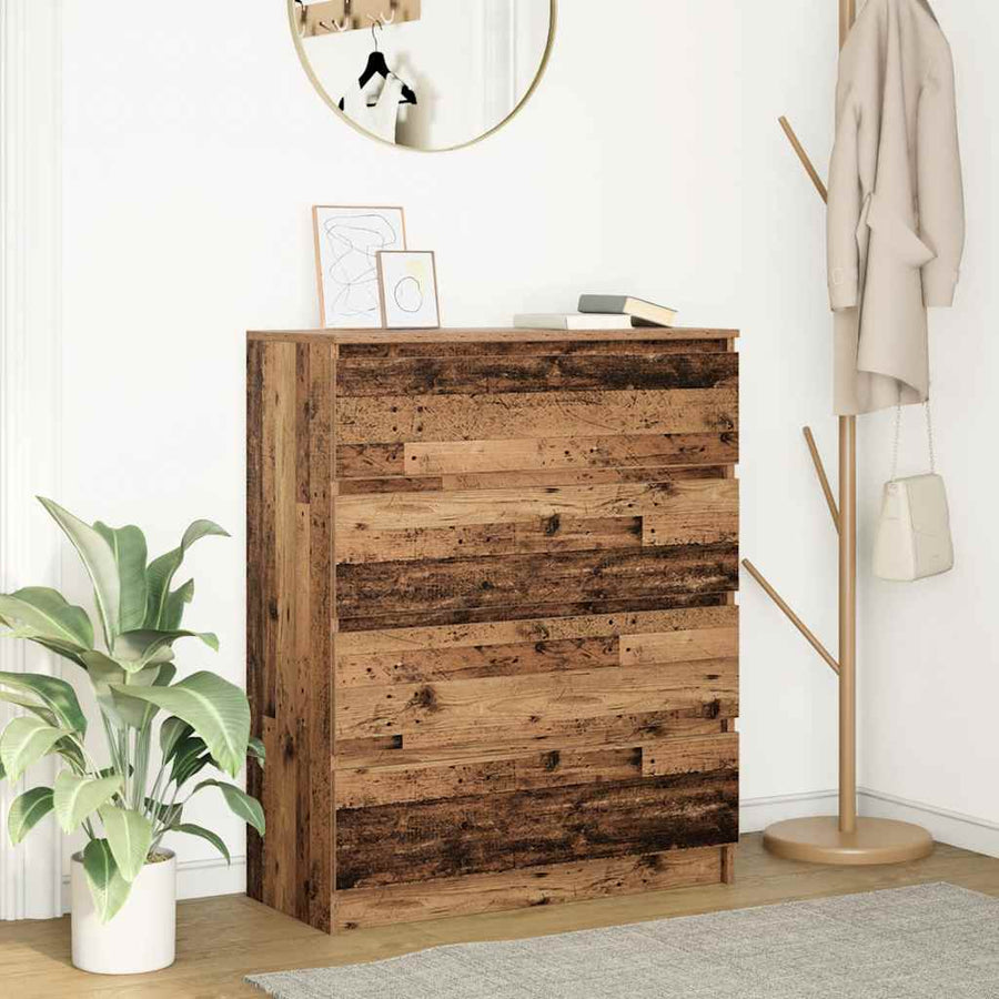 Dressoir 80x35x99 cm spaanplaat oud hout