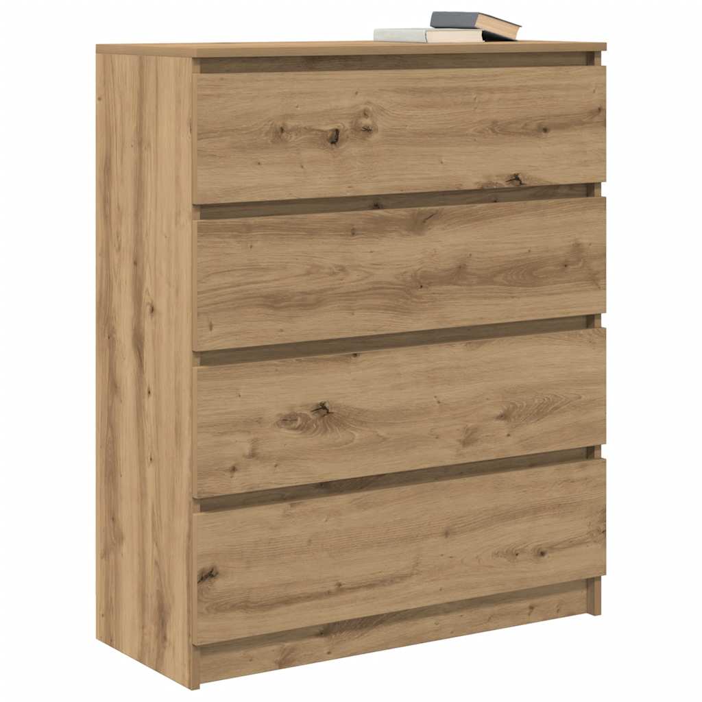 Dressoir 80X35X99 Cm Spaanplaat Artisan Eikenkleurig artisanaal eikenkleurig