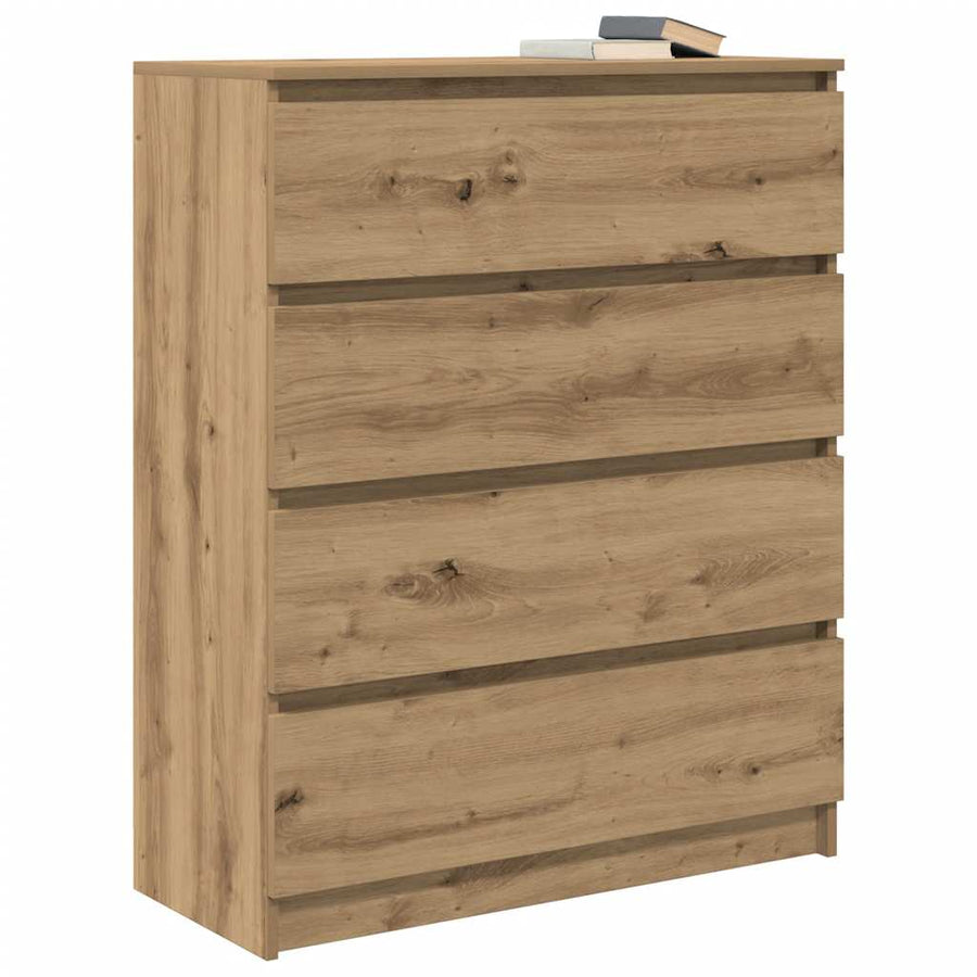 Dressoir 80X35X99 Cm Spaanplaat Artisan Eikenkleurig artisanaal eikenkleurig