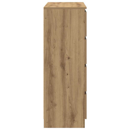 Dressoir 80X35X99 Cm Spaanplaat Artisan Eikenkleurig artisanaal eikenkleurig