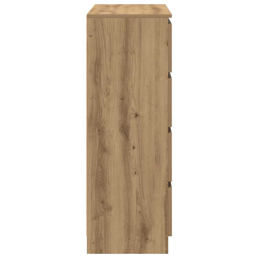 Dressoir 80X35X99 Cm Spaanplaat Artisan Eikenkleurig artisanaal eikenkleurig