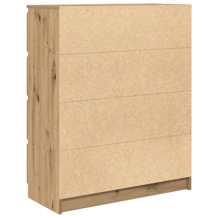 Dressoir 80X35X99 Cm Spaanplaat Artisan Eikenkleurig artisanaal eikenkleurig