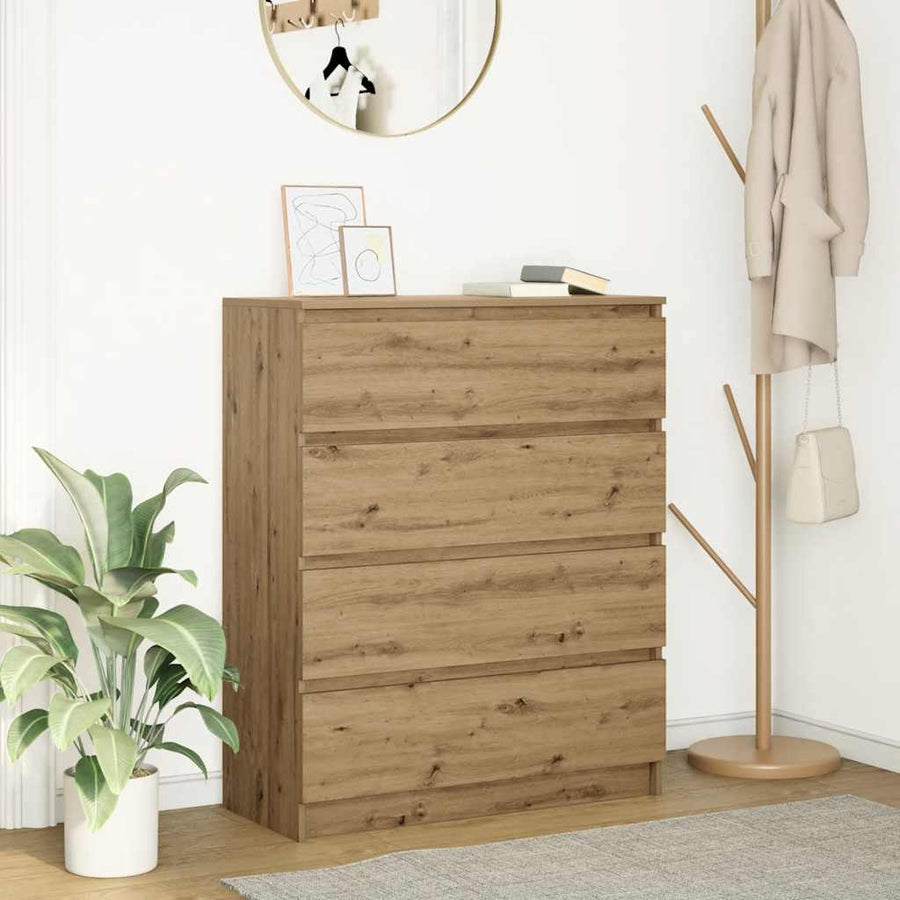 Dressoir 80X35X99 Cm Spaanplaat Artisan Eikenkleurig artisanaal eikenkleurig