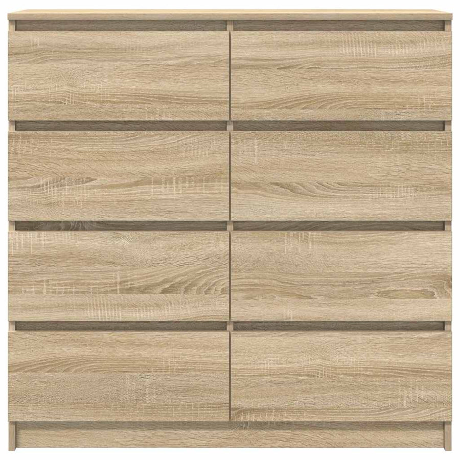 Dressoir 100x35x99 cm bewerkt hout sonoma eikenkleurig