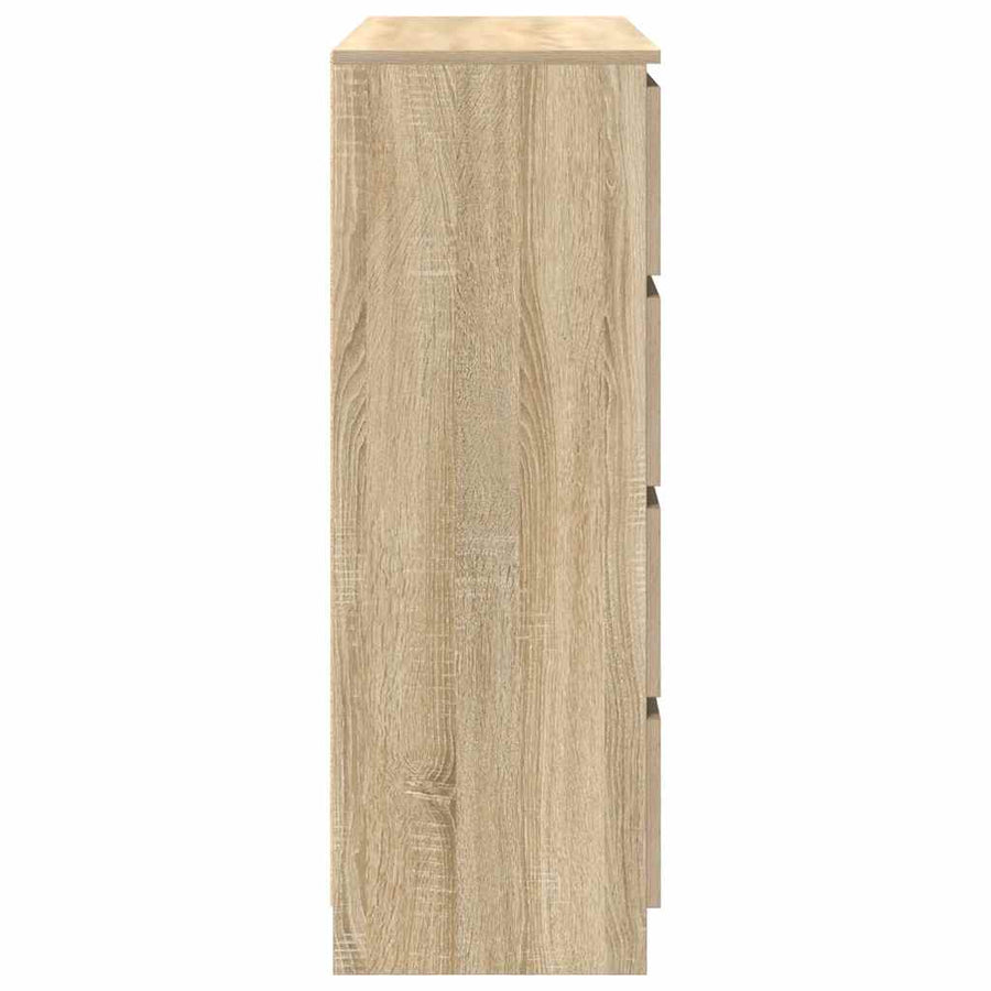 Dressoir 100x35x99 cm bewerkt hout sonoma eikenkleurig
