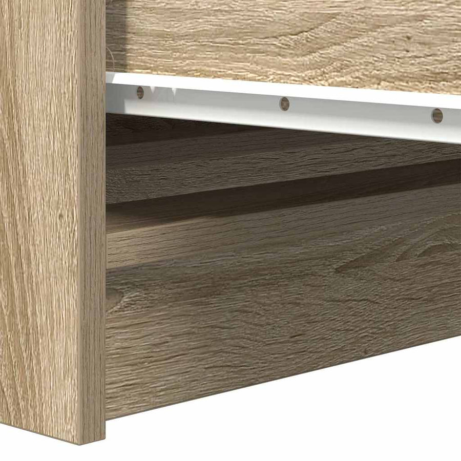 Dressoir 100x35x99 cm bewerkt hout sonoma eikenkleurig