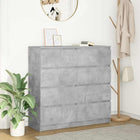 Sideboard 100x35x99 cm engineered wood concrete grey