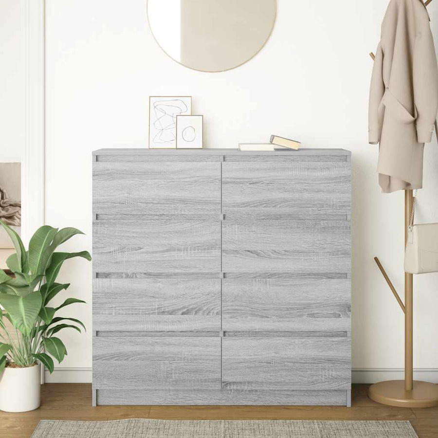 Dressoir 100x35x99 cm spaanplaat grijs sonoma