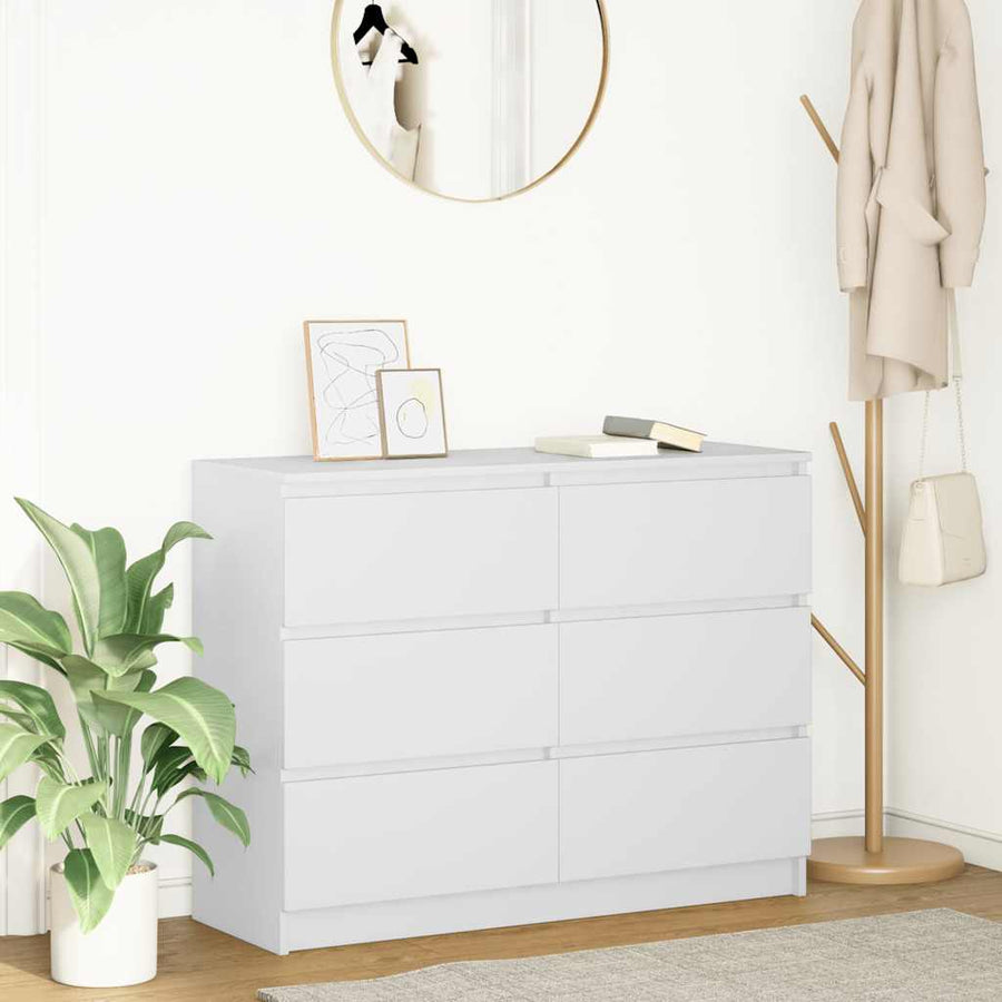 Dressoir 100x35x76 cm spaanplaat wit