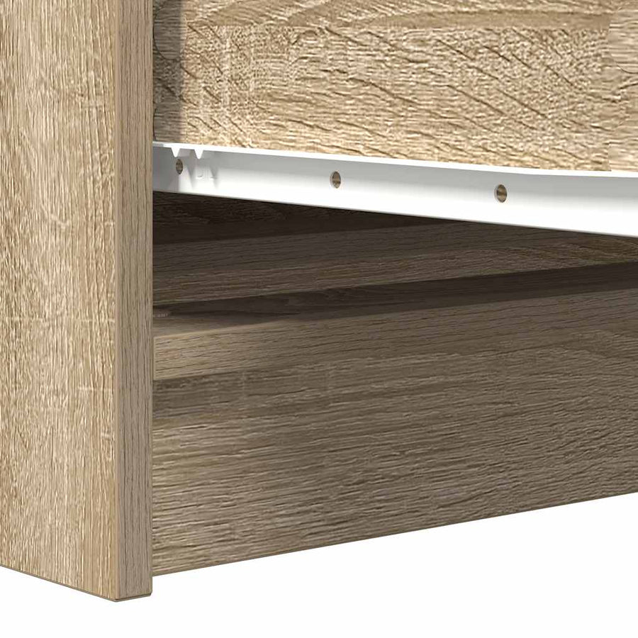 Dressoir 100x35x76 cm bewerkt hout sonoma eikenkleurig
