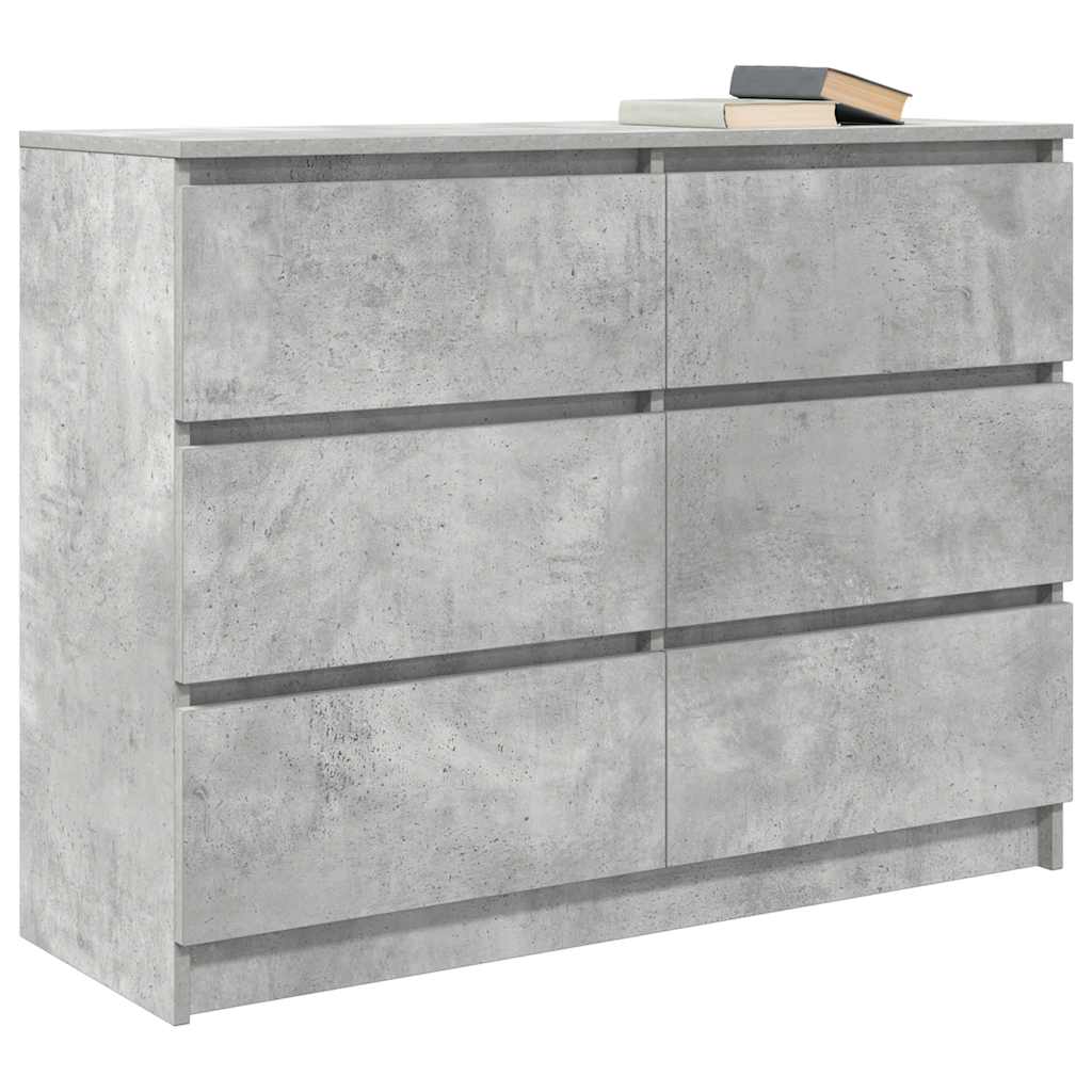 Dressoir 100x35x76 cm spaanplaat betongrijs