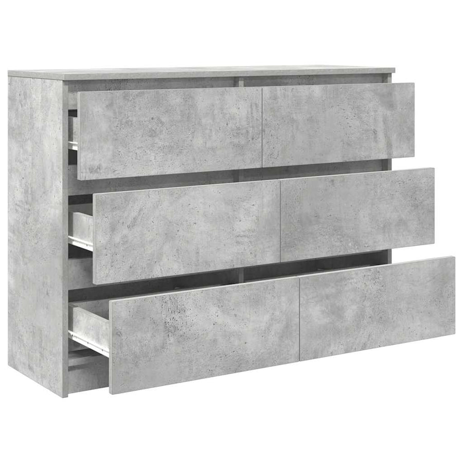 Dressoir 100x35x76 cm spaanplaat betongrijs