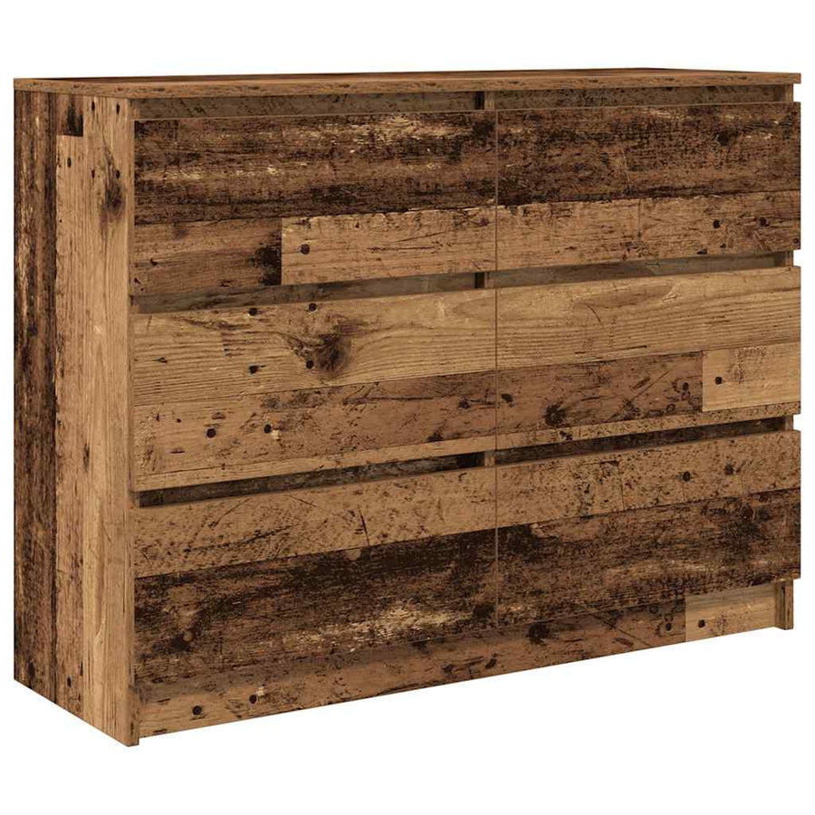 Dressoir 100x35x76 cm spaanplaat oud hout
