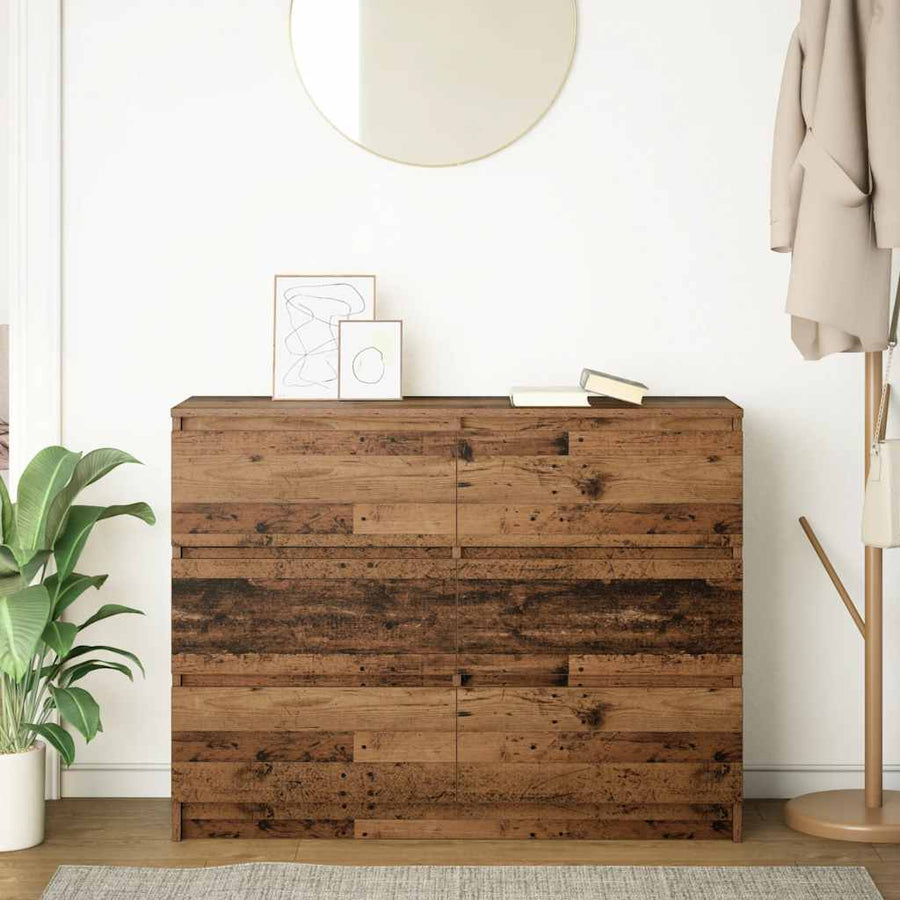 Dressoir 100x35x76 cm spaanplaat oud hout