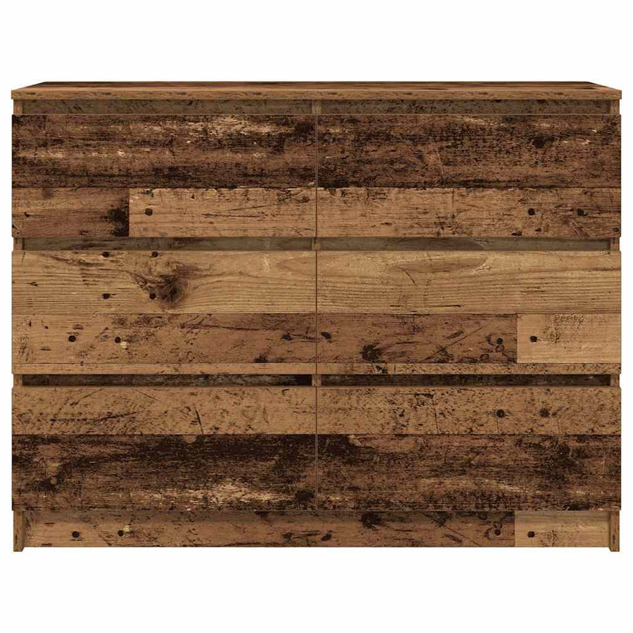 Dressoir 100x35x76 cm spaanplaat oud hout