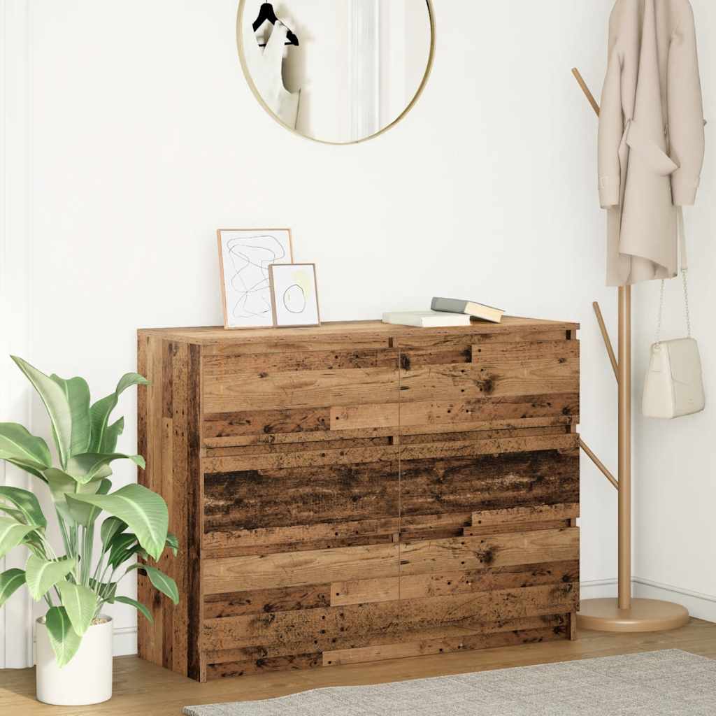 Dressoir 100x35x76 cm spaanplaat oud hout