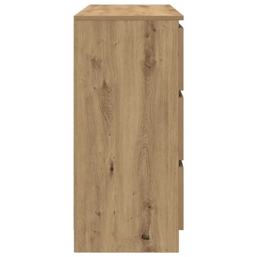 Dressoir 100x35x76 cm spaanplaat ambachtelijk eikenkleurig