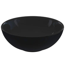 Wastafel Ø28X10 Cm Keramiek Glanzend Zwart
