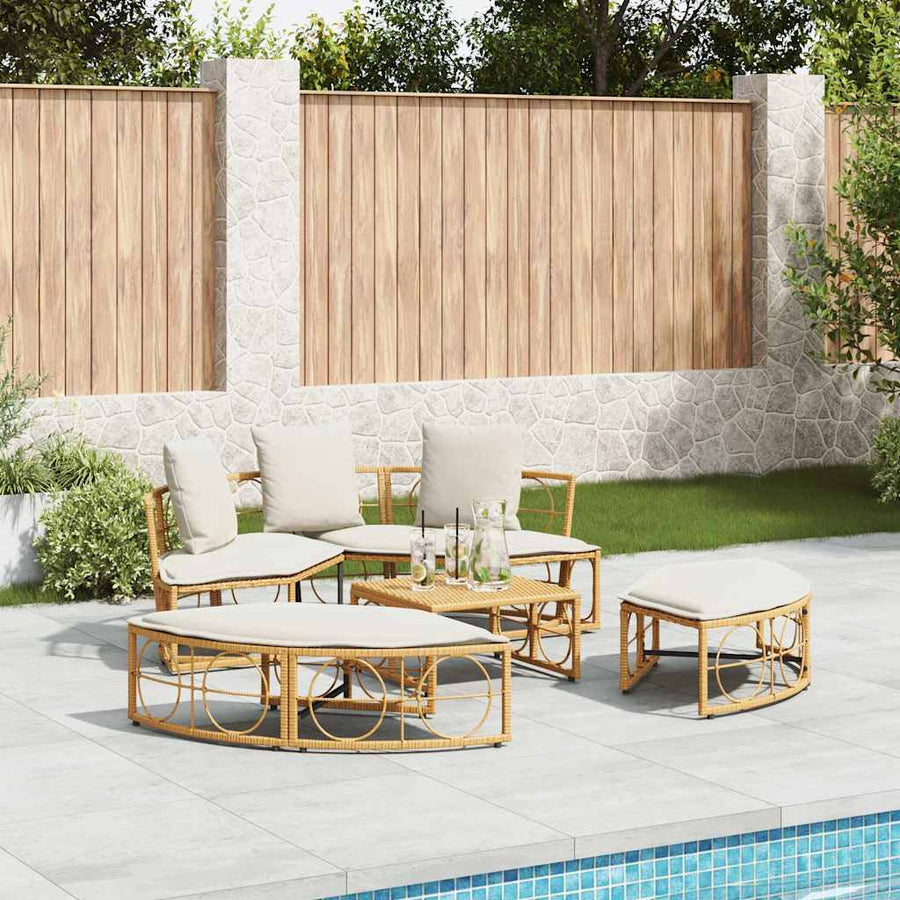 Loungebed voor buiten zonder luifel poly rattan