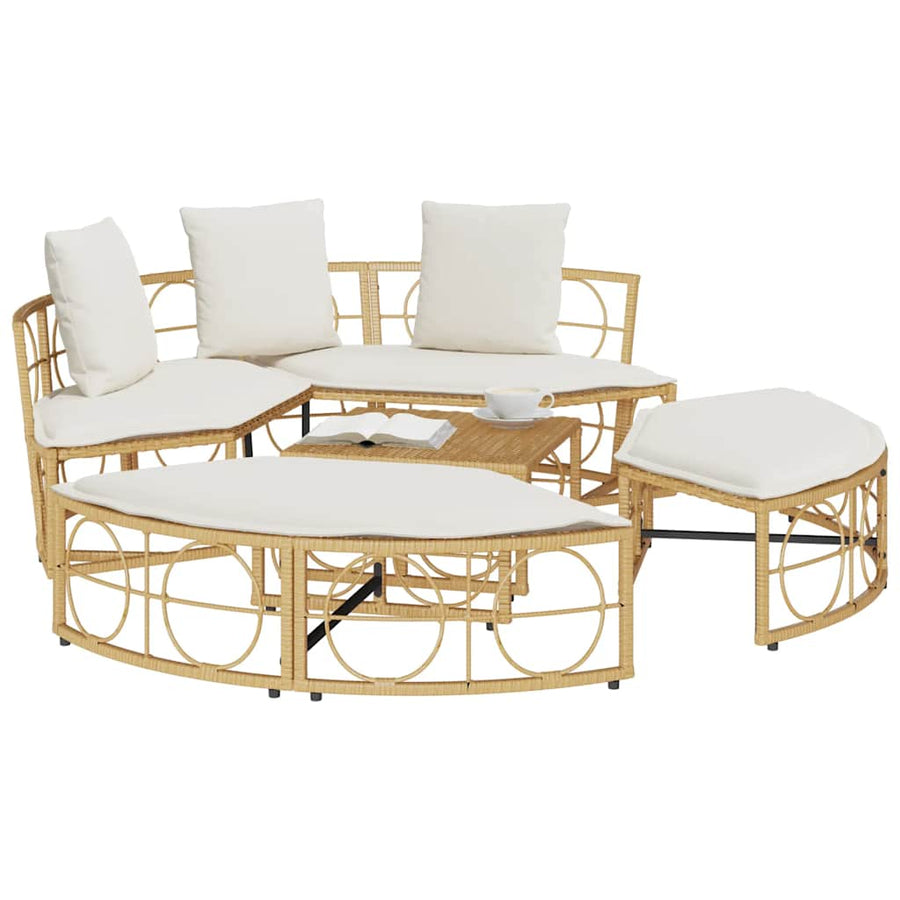 Loungebed voor buiten zonder luifel poly rattan