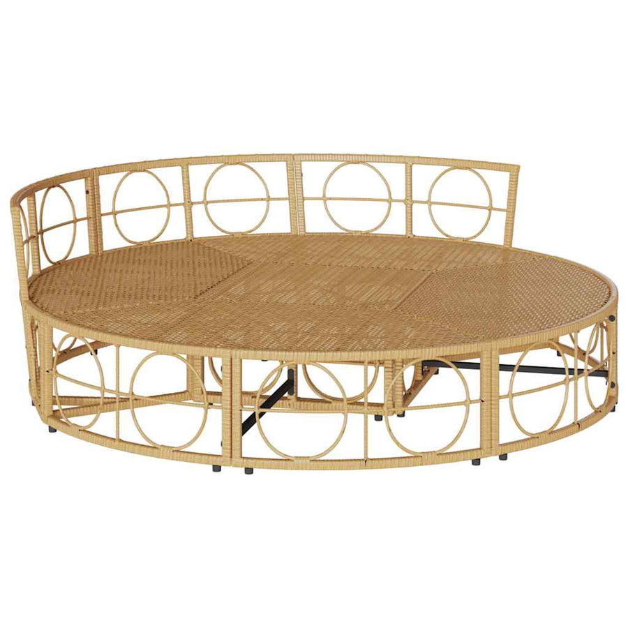 Loungebed voor buiten zonder luifel poly rattan