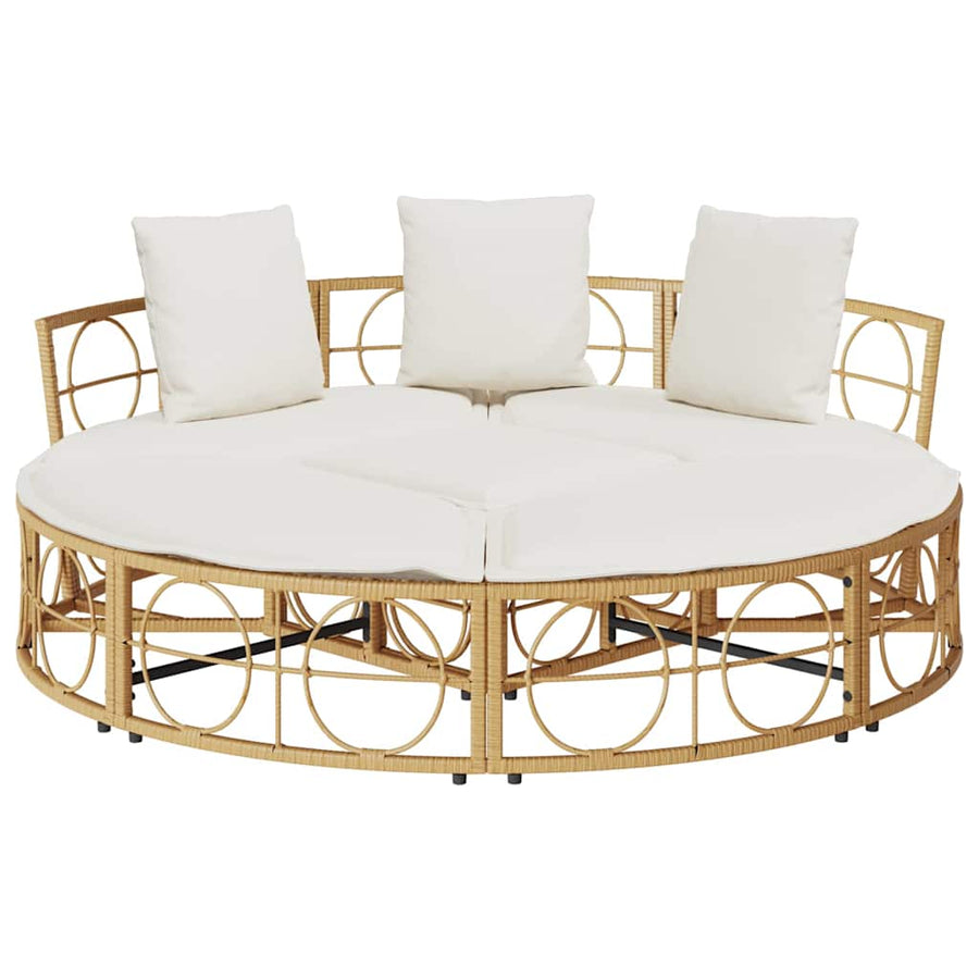 Loungebed voor buiten zonder luifel poly rattan