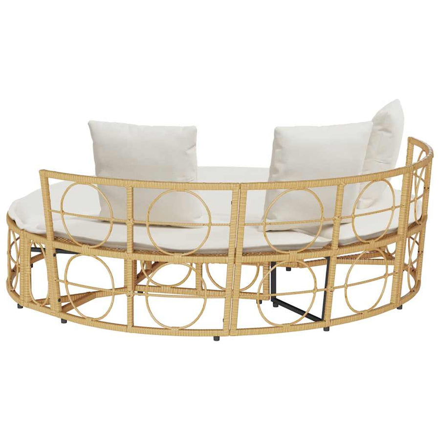 Loungebed voor buiten zonder luifel poly rattan