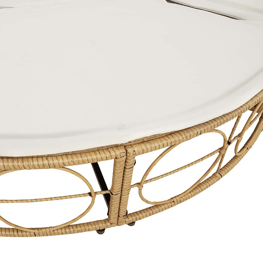 Loungebed voor buiten zonder luifel poly rattan