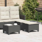 Garden stools with cushions 2 pcs 55x55x36 cm poly rattan black