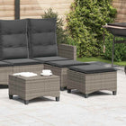 Garden Stools with Cushions 2 pcs 55x55x36 cm Poly Rattan Grey