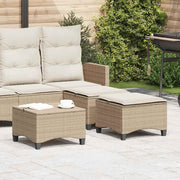Tuinkrukken 2 st 55x55x36 cm poly rattan beige