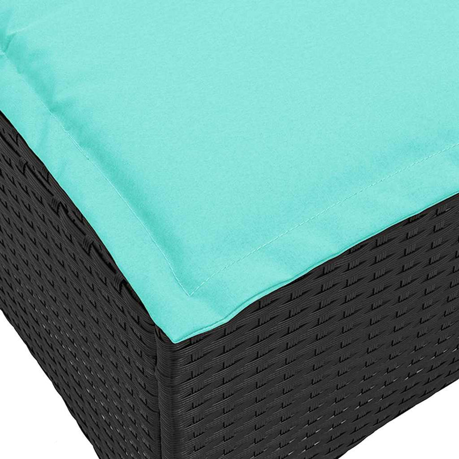 Tuinkrukken met kussens 2 st 55x55x36 cm poly rattan zwart