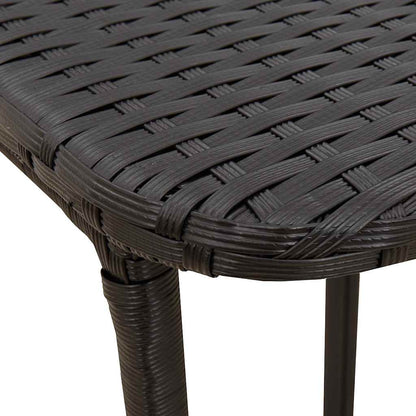 Tuintafel inklapbaar 90x51x75 cm poly rattan zwart