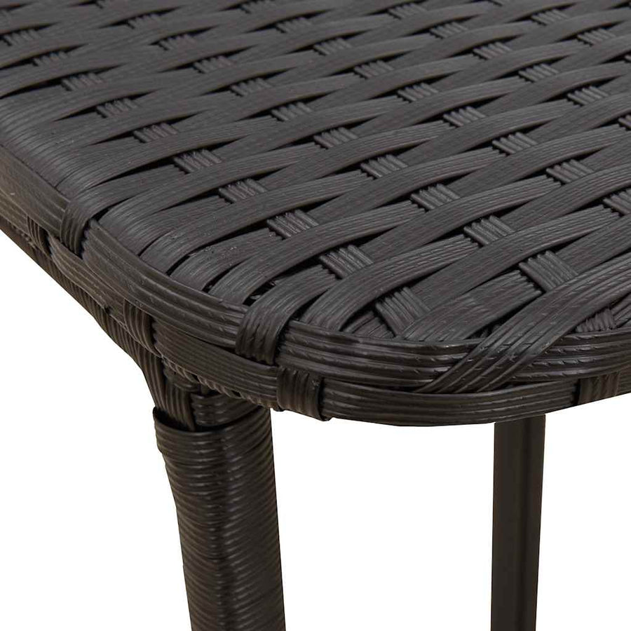 Tuintafel inklapbaar 90x51x75 cm poly rattan zwart