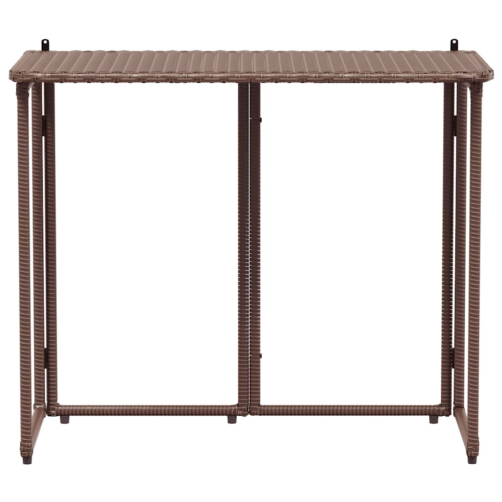 Tuintafel inklapbaar 90x51x75 cm poly rattan bruin