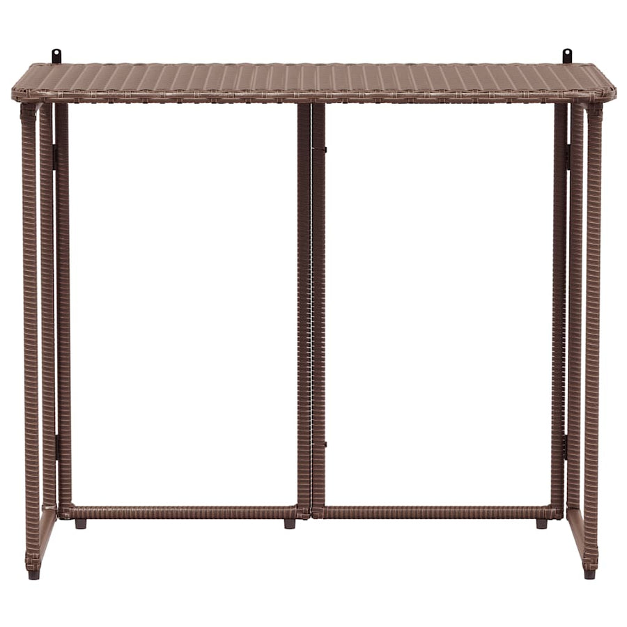 Tuintafel inklapbaar 90x51x75 cm poly rattan bruin