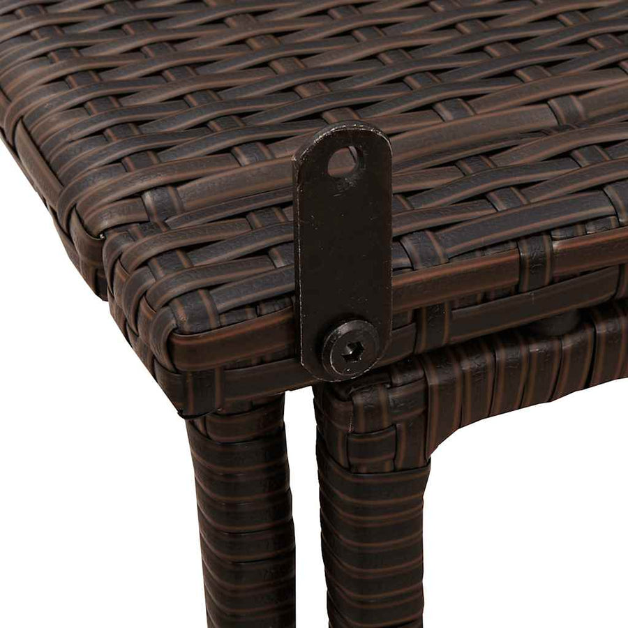 Tuintafel inklapbaar 90x51x75 cm poly rattan bruin