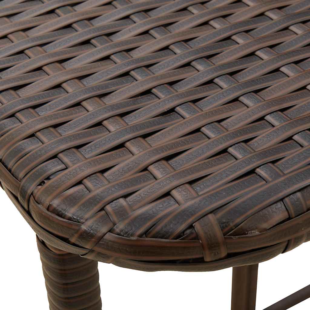 Tuintafel inklapbaar 90x51x75 cm poly rattan bruin