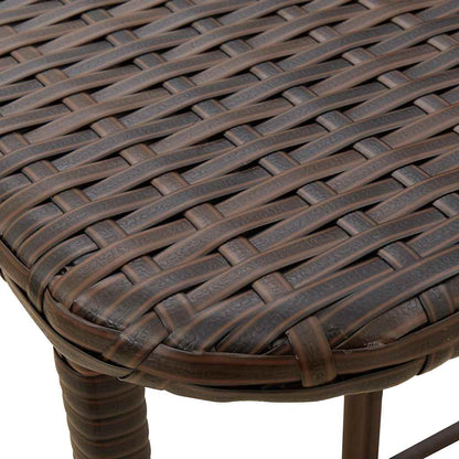 Tuintafel inklapbaar 90x51x75 cm poly rattan bruin